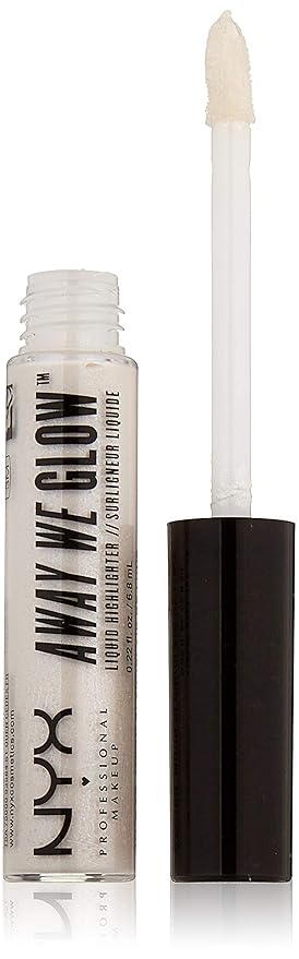 NYX Professional Makeup Away We Glow Liquid Highlighter, Moon Glow, 0.22 Fluid Ounce-Velvo Beauty