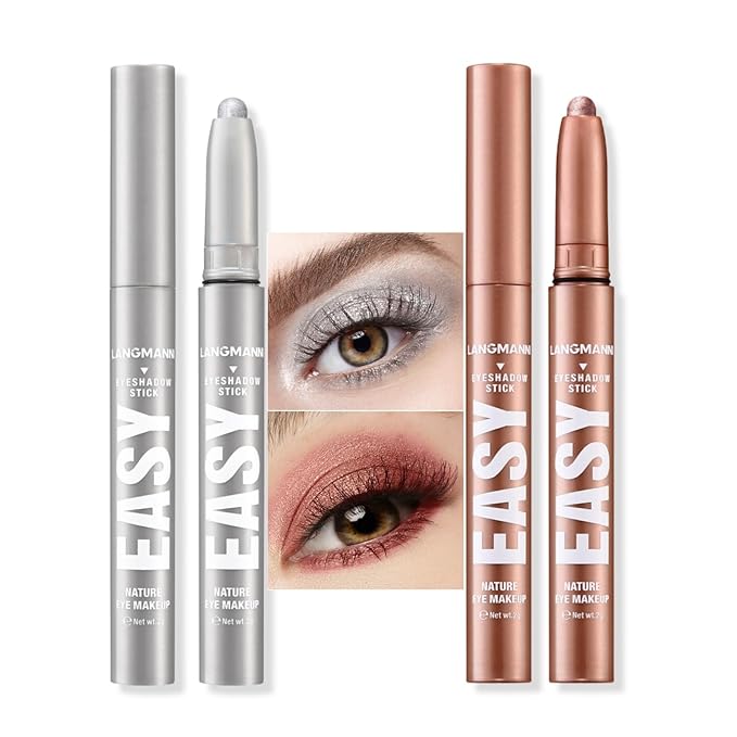 Jolilab Eyeshadow Stick Set, 2 Colors Matte Professional Bright-Colored Contouring and Highlight Eyeshadow Stick, Cream Waterproof Long Lasting High Pigmented Eye Shadow. (2, 07+12)-Velvo Beauty