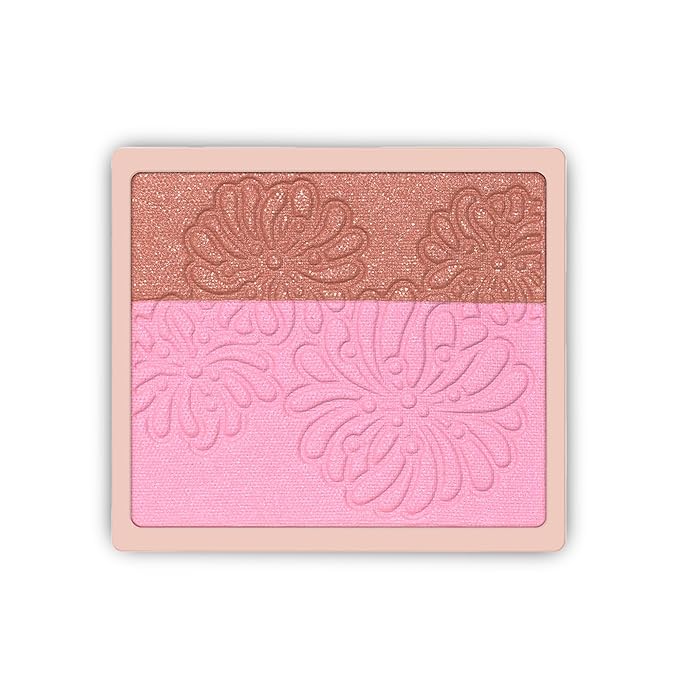 Paul & Joe Pressed Blush Palette Refill Only, Case Sold Separately, Oil-Absorbing Blush Powder, Bi-Color Face Blushes with Fitting Veil Powder, Light Beige and Pink, 06 Strawberry Chocolate, 0.17 oz-Velvo Beauty