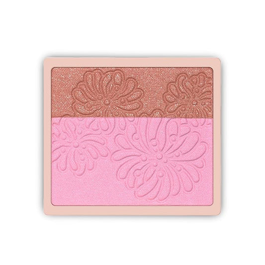 Paul & Joe Pressed Blush Palette Refill Only, Case Sold Separately, Oil-Absorbing Blush Powder, Bi-Color Face Blushes with Fitting Veil Powder, Light Beige and Pink, 06 Strawberry Chocolate, 0.17 oz-Velvo Beauty
