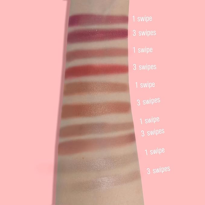 Blush Palette, Bronzer Matte Blush and Highlighter Palette, Cheek Blush Makeup, Bright Pink Blush Powder, Rose Magenta Peach Red, Talc Free-Velvo Beauty