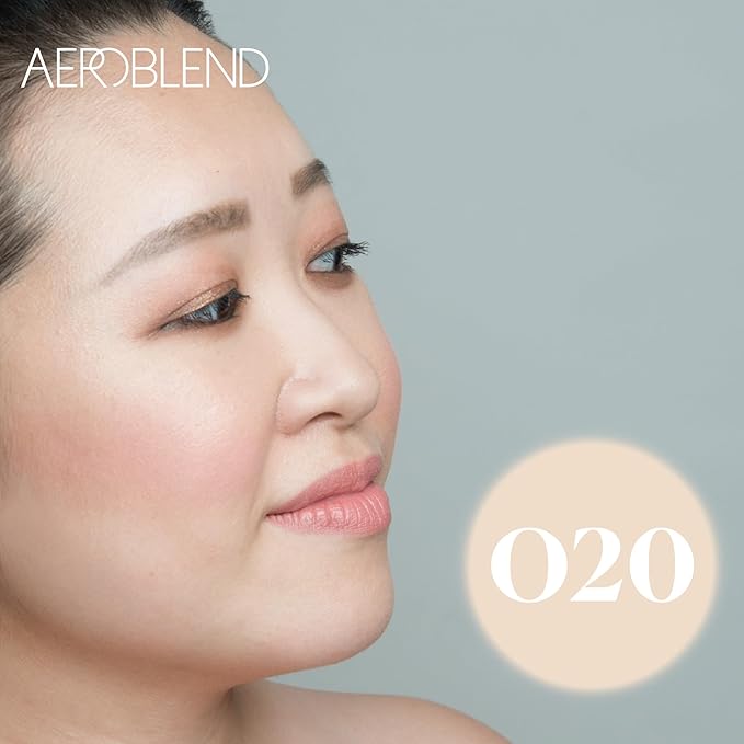 AEROBLEND Airbrush Foundation Makeup (O20) Professional, Water-Based, Buildable, Long-wearing, For all skin types, 1 oz-Velvo Beauty