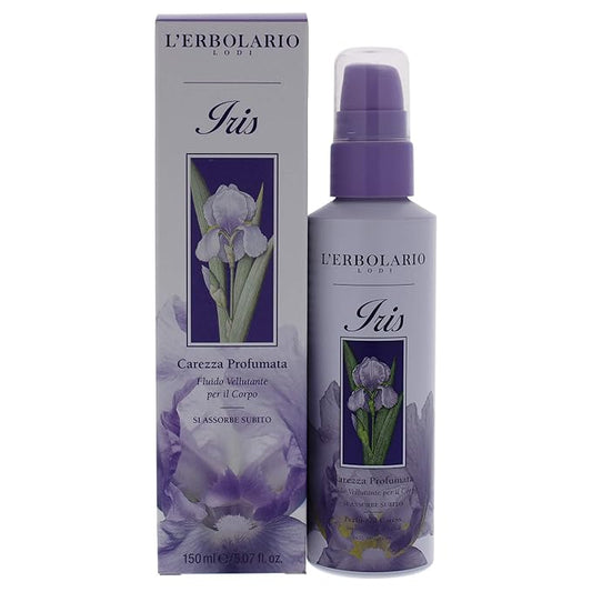 L'Erbolario Iris Perfumed Caress Smoothing Body Fluid - Body Moisturizer to Hydrate, Protect - Liquid Body Lotion for Women - All Skin Types - 5.1 oz-Velvo Beauty