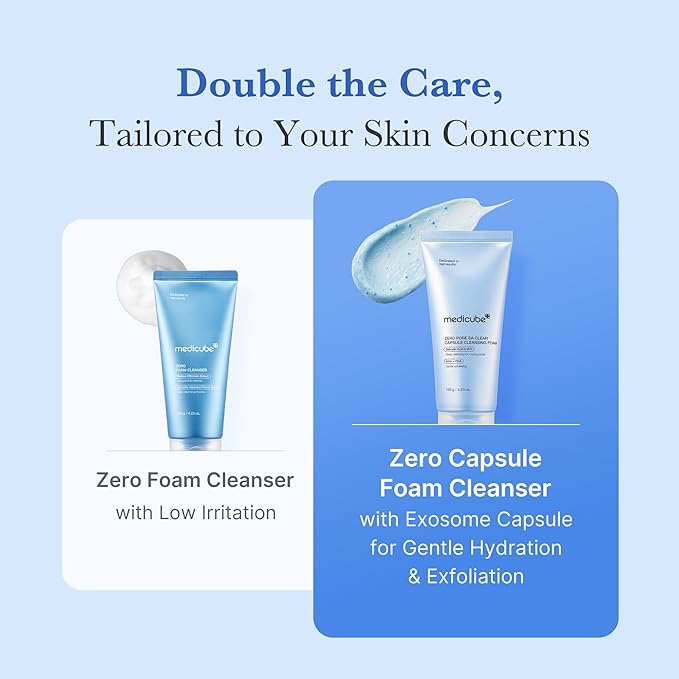 medicube Zero Pore Clear Blue Capsule Facial Deep Cleanser for Skin Texture, Blackhead & Pore Care | AHA, BHA & PHA for Double Cleansing, Daily Gentle Face Wash, Korean Skincare | 120g / 4.23 oz-Velvo Beauty