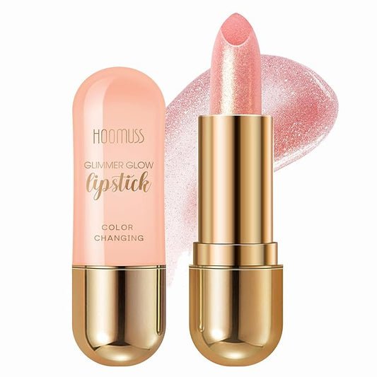 Glimmer Balm, Tinted Lip Balm Long Lasting PH Lipstick, Color Changing Lipstick Natural Chapstick, Glitter Pink Shade Lipstick (Unicorn)-Velvo Beauty