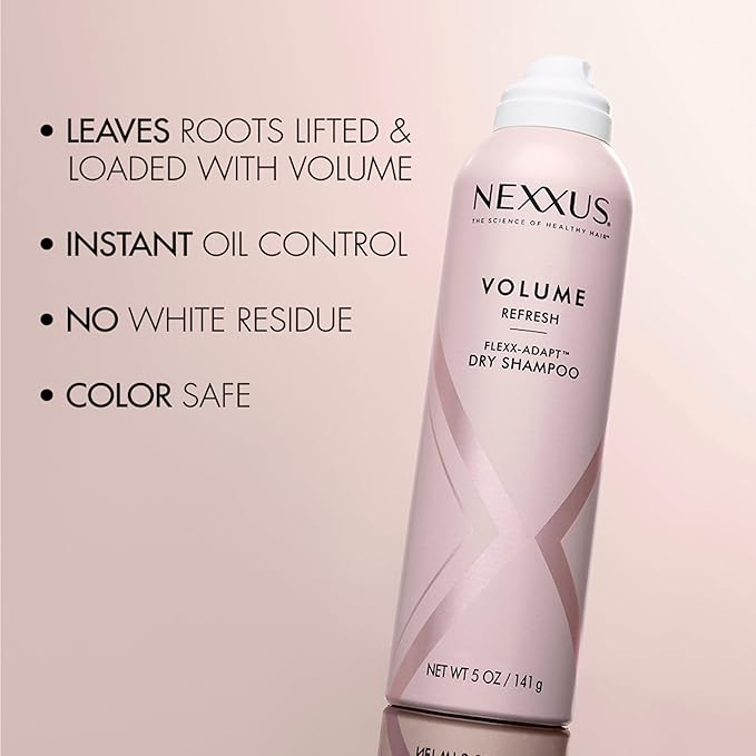 Nexxus Volume Refresh Dry Shampoo For Oil Control + Root-Lifting 72 Hour Freshness with FLEXX-ADAPT Technology 5 oz-Velvo Beauty
