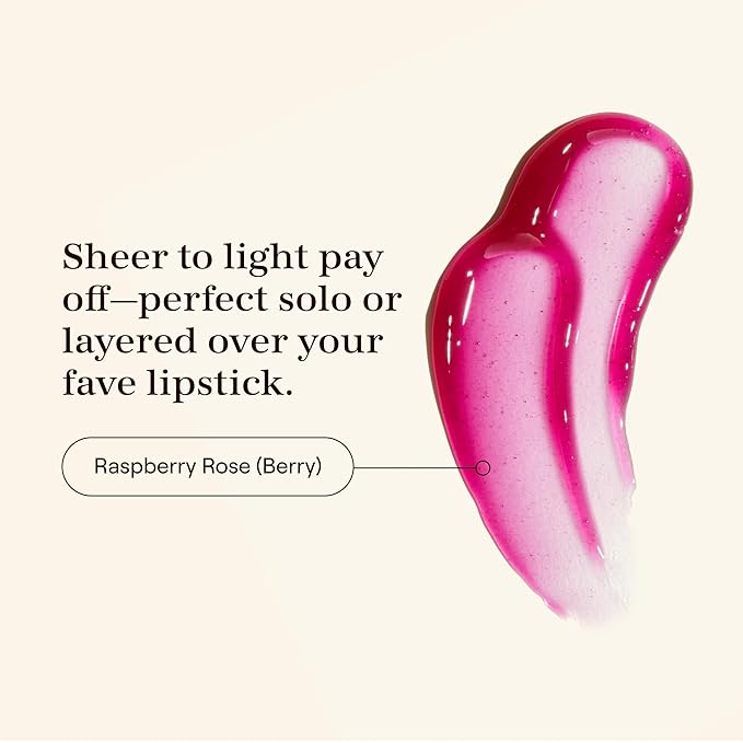 Live Tinted Softgloss Juicy Lip Gloss For Women – Hydrating Non-Sticky Lip Gloss with Hyaluronic Acid, Coconut Oil & Shea Butter – Sheer, Juicy Shine – Raspberry Rose .88 Oz-Velvo Beauty