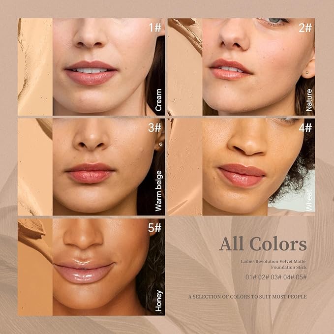 Multi-Use Foundation Stick Makeup with Brush,High Coverage Blendable Lightweight Contour Stick,Waterproof Flawless Natural Finish Creamy Foundation Makeup,Longwear Face Makeup Stick(#3)-Velvo Beauty