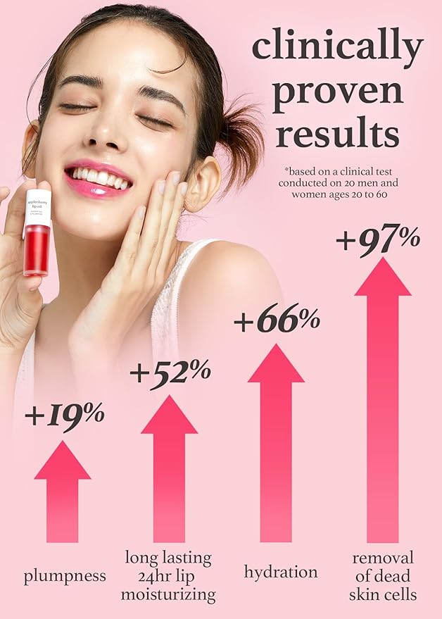 NOONI Korean Vegan Lip Oil - Applefig, 0.12 Fl Oz + Korean Lip Oil - Applecherry, 0.12 Fl Oz Bundle-Velvo Beauty