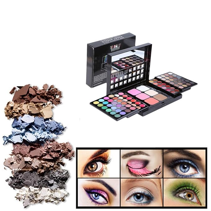 Pro Makeup Gift Set All in One Makeup Kit Cosmetic Contouring Kit 78 Colors Eyeshadow Palette with Face Blush, Lipgloss, Concealer and Eyeshadow Brushes- Ideal Holiday Gift Set#1-Velvo Beauty