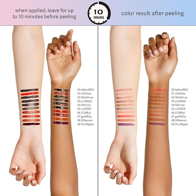 Sacheu Lip Liner STAY-N Peel Off Lip Stain — Long Lasting Matte Lip Tattoo Transfer Proof Lipstain Infused with Hyaluronic Acid & Vitamin E for All Skin Types — Vegan & Cruelty-Free, HEY-zel-Velvo Beauty