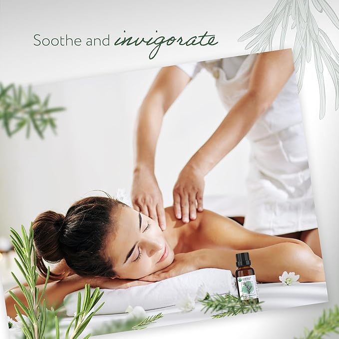 HBNO California Bottled Organic Rosemary Essential Oil 1 fl oz (30ml) - USDA Certified Organic Rosemary Essential Oil for Aromatherapy, Soap Making, DIY, Fragrances, Diffuser-Velvo Beauty