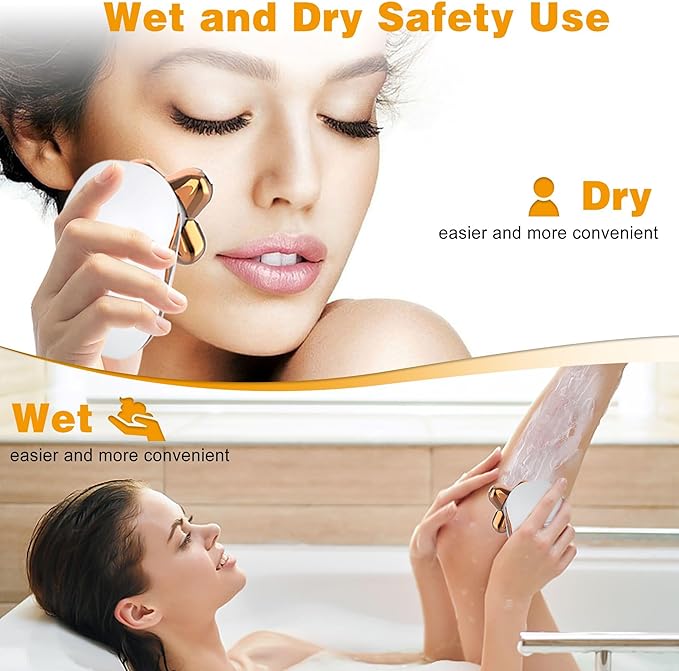 Electric Razors for Women, Women's Electric Shaver Kit for Legs, Bikini and Body Wet Dry Use, Facial Hair Removal, Cordless Trimmer for Womens Bikini Lady Grooming Sensitive Skin-Velvo Beauty