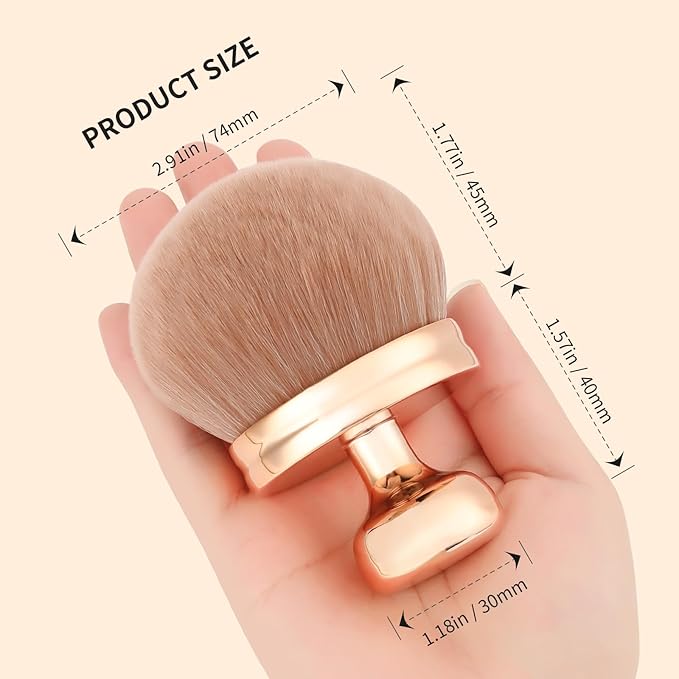docolor Extra Large Body Makeup Brush For Self Tanner, 3 Inch Width Self Tanning Blend Brush, Soft synthetic hair, Powder, Foundation, Blusher, Bronzer, Face and Body Brush Gift box-Velvo Beauty
