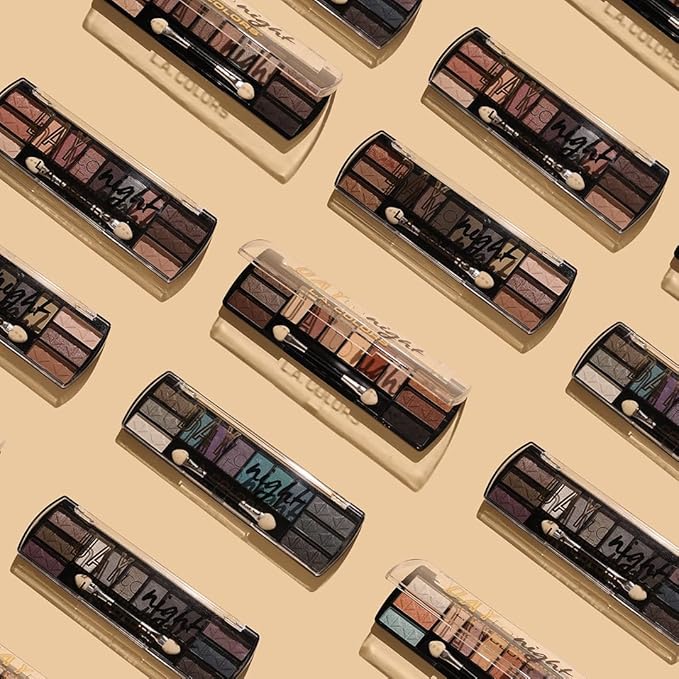 L.A. COLORS Day to Night 12 Color Eyeshadow, Sunset CES425-Velvo Beauty