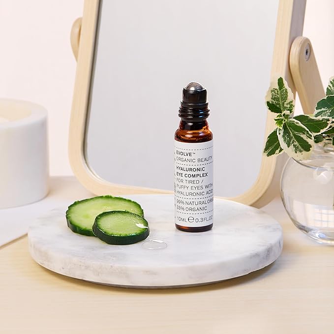 Evolve Organic Beauty - Natural Hyaluronic Eye Complex | Small-Batch, Vegan Clean Beauty (0.3 fl oz | 10 mL)-Velvo Beauty
