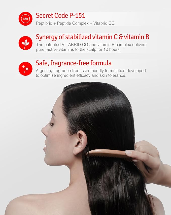 Scalp+ Shampoo for DHT Blocker, Hair Loss Relief - Moisture Anti-Aging Thickening Volumizing Fortifying & Repairing Hair Strength Fuller Hair with Vitamin C, Peptides, Biotin, 10.14 fl.oz.-Velvo Beauty