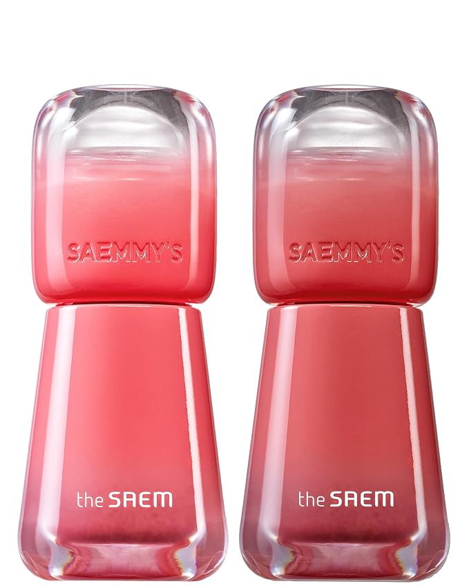 THESAEM Saemmy's Ade Shot Tint (02, 05) - Korean Lip Titnt, Water Gel Lip Stain with Plump Glowy Moisturizing Finish, Buildable Radiant Gloss, Long-Lasting Comfort, 0.1 fl.oz.-Velvo Beauty