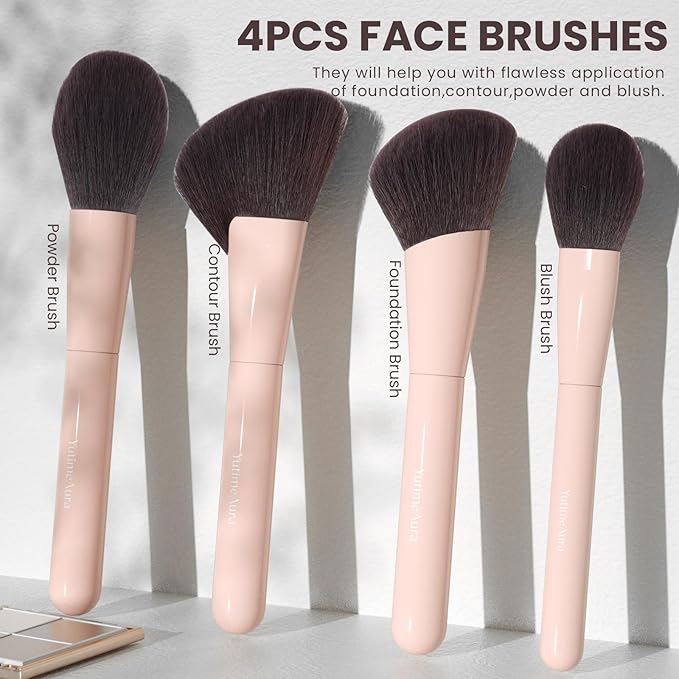 Makeup Brushes 10Pcs Professional Makeup Brush Set Foundation Contour Concealer Blush Highlight Powder Blending Eye Shadow Brush-Velvo Beauty