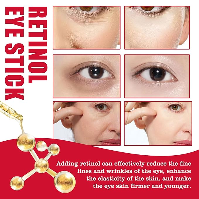 Eye Cream, Retinol Eye Stick, Retinol Eye Cream, Retinol Cream, Retinol Face Cream, Under Eye Cream Anti Aging, Moisturizing Eye Balm Reduces Wrinkles Fine Lines and Dark Circles-Velvo Beauty
