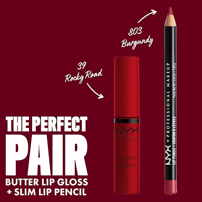 NYX PROFESSIONAL MAKEUP Butter Gloss, Non-Sticky Lip Gloss - Rocky Road (Wine)-Velvo Beauty