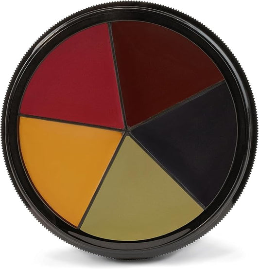 Mehron Makeup ProColoRing Bruise 5 Color Wheel for Special Effects & Movies | Bruise Makeup Kit | SFX Paint | Halloween Special Effects Makeup-Velvo Beauty