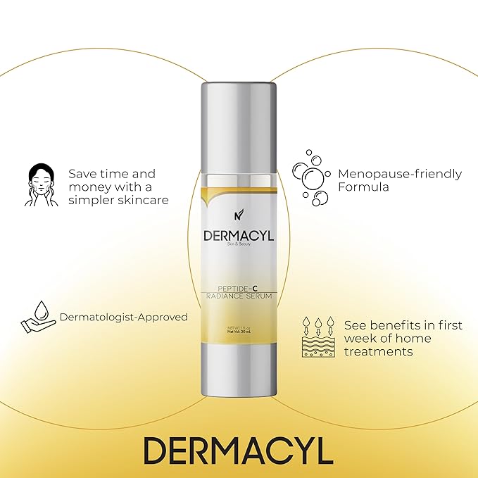 Peptide-C Radiance Serum - Anti-Aging Face Serum with Peptides, Vitamin C, Hyaluronic Acid - Hydrates, Firms, Smooths Wrinkles, 1 oz-Velvo Beauty