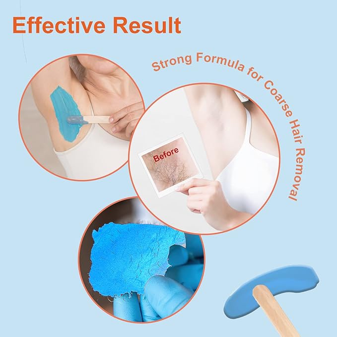 Hard Wax Beads for Brazilian Waxing, Sensitive Skin, Face, Eyebrow, Back, Chest, Legs At Home - Pearl Wax, 300g/bag (Dark Green)-Velvo Beauty