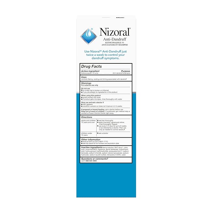 Nizoral Anti-Dandruff Shampoo with 1% Ketoconazole, Fresh Scent, 14 Fl Oz-Velvo Beauty