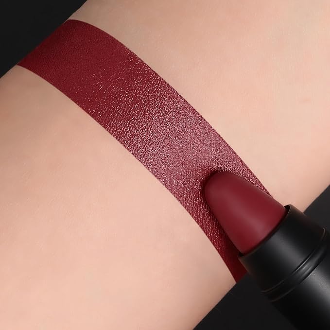 FOCALLURE Ultra Chic Matte Lipstick,Rich Vitamin E Lip Crayon,Lightweight Matte Color without Drying or Fading,Long Lasting Waterproof Lips Makeup,STIZZA-Velvo Beauty