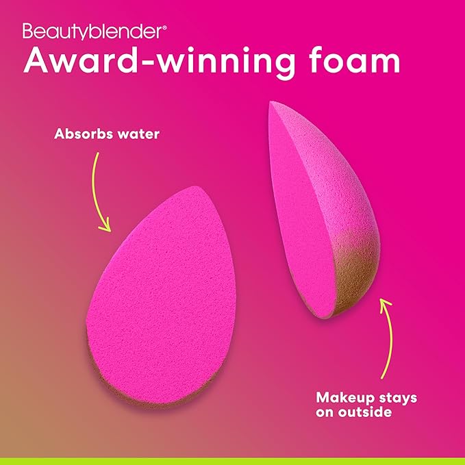 Beautyblender® | Original Pink + Nude Beauty Blender 2-Piece Bundle for Blending Foundations, Powders, and Creams, Super-Soft Foam for Streak-Free Application, Made in the USA, Reusable, Washable-Velvo Beauty