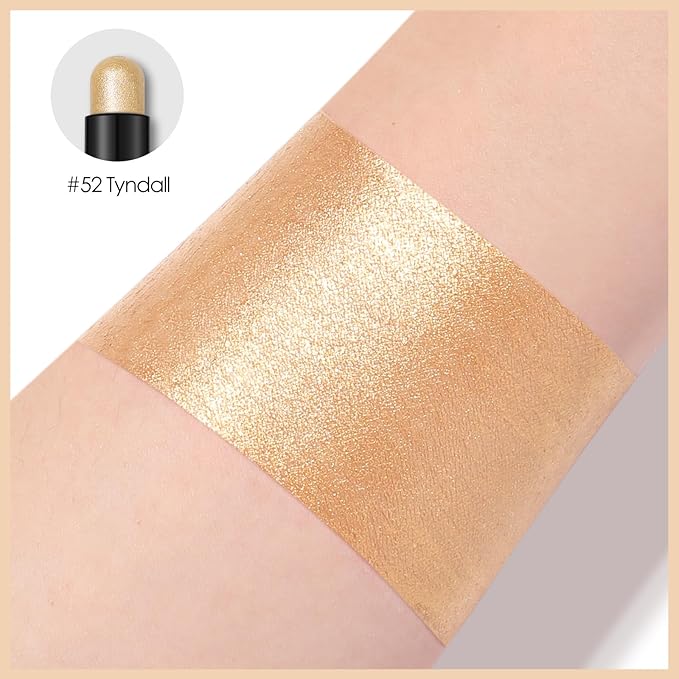 FOCALLURE Shimmer and Matte Cream Eyeshadow Stick,Smooth Brilliant Eye Brightener Pencil,High Pigment Eye Highlighter Pen for Women,Long Lasting Waterproof Eye Shadow and Liners Makeup (Tyndall)-Velvo Beauty