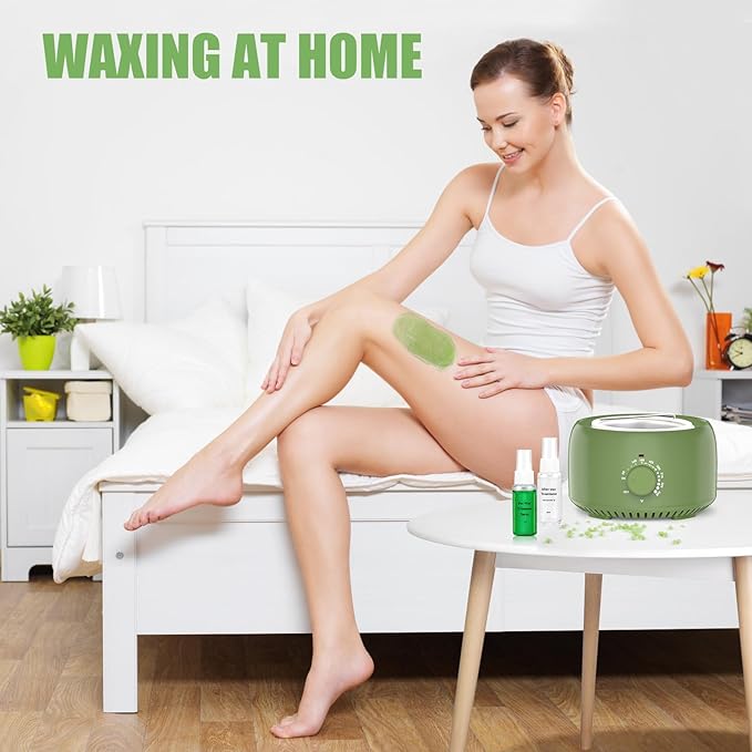 Waxing Kit - TIKESI Wax Warmer for Hair Removal, Hard Wax Kit with 14oz 5 Bags Hard Wax Beans for Full Body, Legs, Face, Eyebrows, Bikini, Brazilian Waxing Kit for Women Men-Velvo Beauty