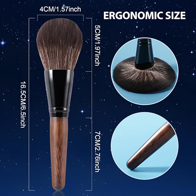 Large Bamboo Mineral Powder Brush, Fluffy Foundation Makeup Brush Kabuki Brushes with Soft Synthetic Bristles for Loose & Pressed Powder, Liquid, Cream, Buffing, Blending, Vegan & Cruelty-Free Tool-Velvo Beauty