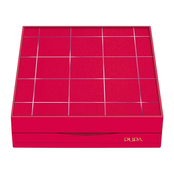 Pupa Milano Pupart M Makeup Palette, 003 Red, 0.6 oz - Makeup Kit - Blush - Concealer - Highlighter - Eyeshadow - Lip Gloss - Lip Cream - Face Makeup-Velvo Beauty