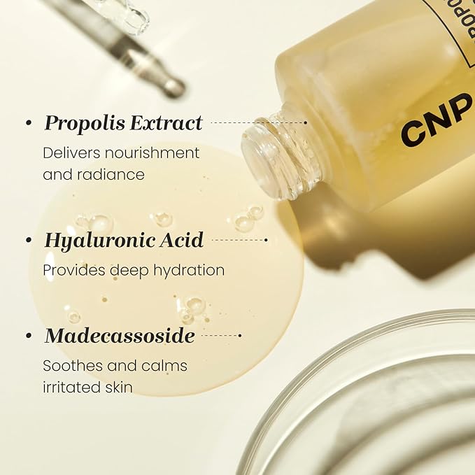 CNP Honey Glow Serum - Hyaluronic Acid & Propolis for Hydrating, Anti-Aging, Centella Soothing Serum, for Sensitive Skin, Korean Skin Care (1.18 fl. oz)-Velvo Beauty