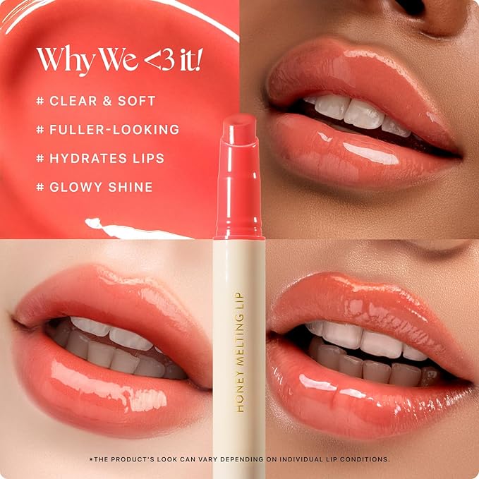 Nature Republic HONEY MELTING LIP (10 PEACH) SOFT LIP STICK, Hydrating Gloss, Moisturizing balms, Sheer tint, Shine & Glowy Finish, korean make up-Velvo Beauty
