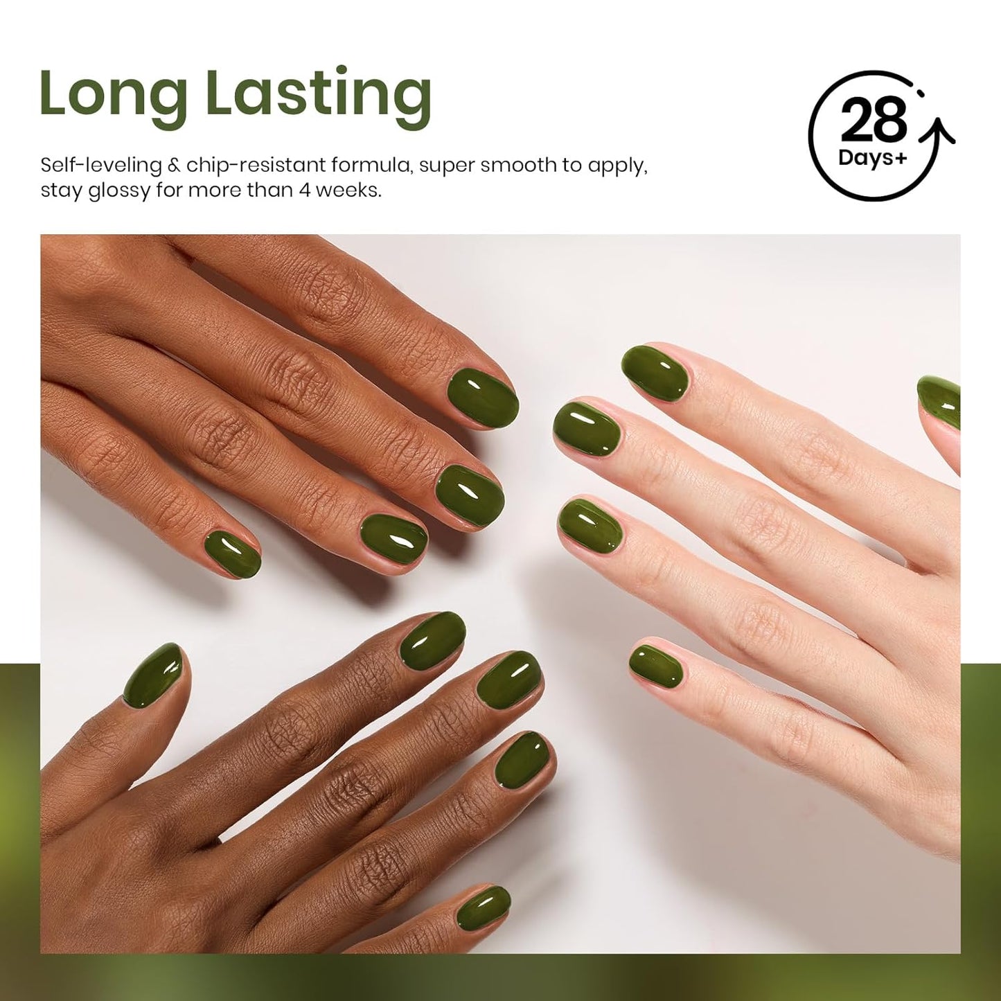 Beetles Green Gel Nail Polish - 15ml Olive Green Natural Jelly Gel Polish Fall Color Sheer Translucent Effect Soak Off UV Nail Art DIY Manicure Gift for Women-Velvo Beauty