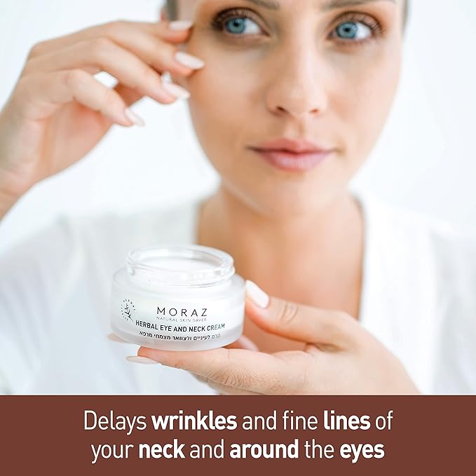 Moraz Herbal Eye and Neck Cream - Pomegranate Moisturizer - Neck and Under Eye Cream - Shea Butter Infused Skin Care - Anti Aging Eye Cream - 1.7 oz-Velvo Beauty