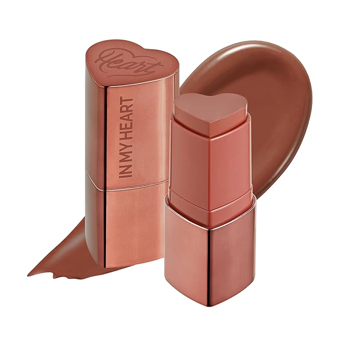 Touch in Sol In My Heart Stick Blush (#Reddish brick) – Cream Blush Stick for Cheeks, Eyes & Lips – Korean Makeup Cheek – Creamy, Blendable Milk Blushe for Dewy Glow, Natural Finish, k beauty, 0.21 Oz-Velvo Beauty