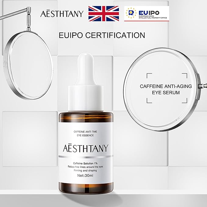 Caffeine Niacinamide Organic Carnosine Serum 1 Fl Oz / 30ml Reduce fne lines around the eyesFirming and shaping Anti-Aging,Moisturizing, Anti-Wrinkle Eye Serum - Skin Repair (Caffeine)-Velvo Beauty