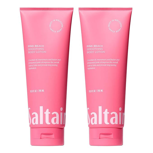 Saltair Body Lotion - 2 Pack Moisturizing Lotion For Dry Skin. Pink Beach Scented Hydrating Body Cream with Nourishing Moisturizer Formula. Skin Care for Women and Men. 2x 10oz Tubes-Velvo Beauty