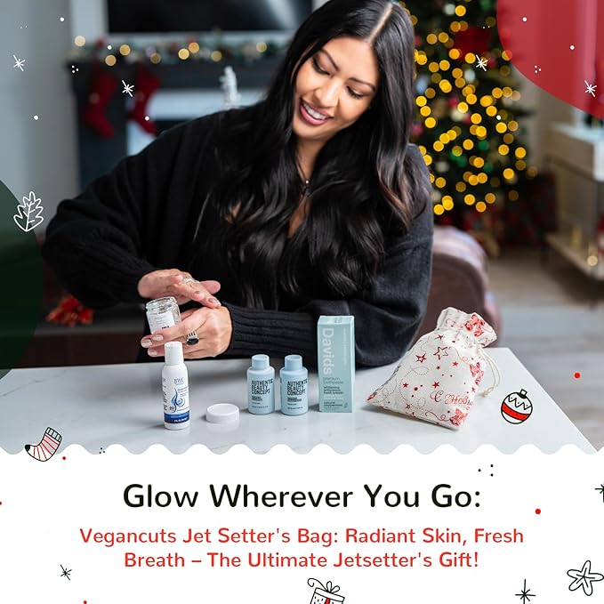 Jet Setter's Selfcare Essentials - Vegan Beauty Set Gift for Women - On-the-Go Skincare And Vacation Beauty Essentials - Compact Travel Size Beauty Products Gift Set - Great Christmas Gift for Her-Velvo Beauty