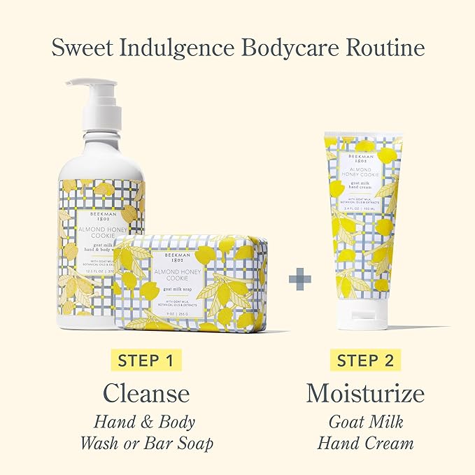 Beekman 1802 Almond Honey Cookie Goat Milk Body Lotion - Scented - 12.5 oz - Hydrating & Deeply Moisturizing - With Shea Butter & Jojoba Seed Oil - Good for Sensitive Skin - Cruelty Free-Velvo Beauty