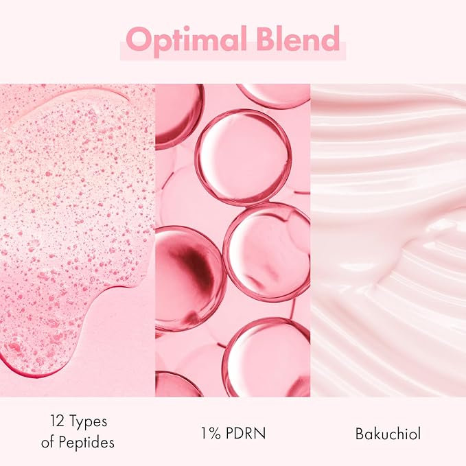 Pink Peptide 12 PDRN Serum With Salmon DNA PDRN 10,320ppm, 12 Peptides, Niacinamide, Skin glow, Hydrating, Moisturizing, Firming, Uneven Skin Tone, Korean Skincare, 33ml, 1.11 fl.oz.-Velvo Beauty