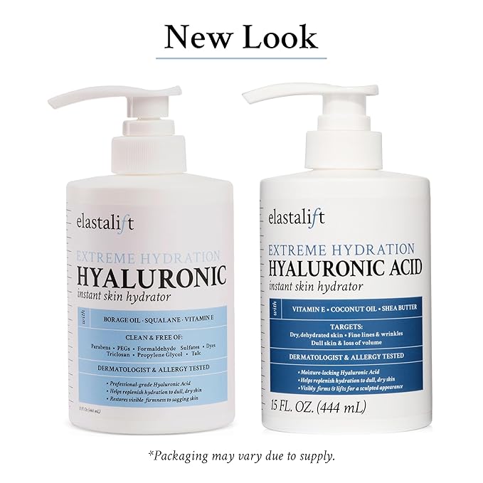 Elastalift Hyaluronic Acid Moisturizer Body Lotion | Anti Aging Skin Care Body Cream & Face Lotion Diminishes Look Of Wrinkles, Sagging Skin, Crepey Skin, Cellulite, Stretch Marks, Dry Skin, 15 Fl Oz-Velvo Beauty