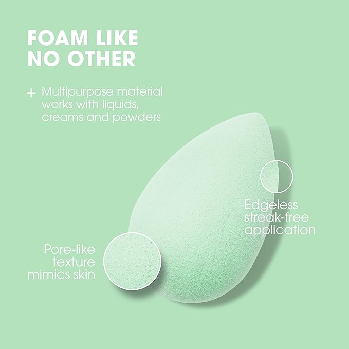Beautyblender® | Mint Beauty Blender Makeup Sponge, Super-Soft Foam Easily Blends Foundations, Powders & Creams, Made in USA, Reusable, Washable, Streak Free Application, Vegan, Cruelty Free-Velvo Beauty