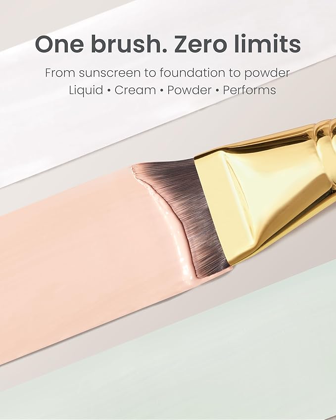 Desert Oak Series Mermaid Tail Foundation Brush - Airbrush - Filter Finish for Liquid & Cream Foundation, Bubinga Wood Handle (CM 193)-Velvo Beauty