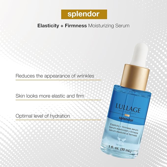LULLAGE Splendor Elasticity & Firmness Moisturizing Face Serum for Women - Fast Absorbing Day & Night Hydrating Serum with Oxygen & Marine Collagen - 1 Fl. Oz Bottle-Velvo Beauty