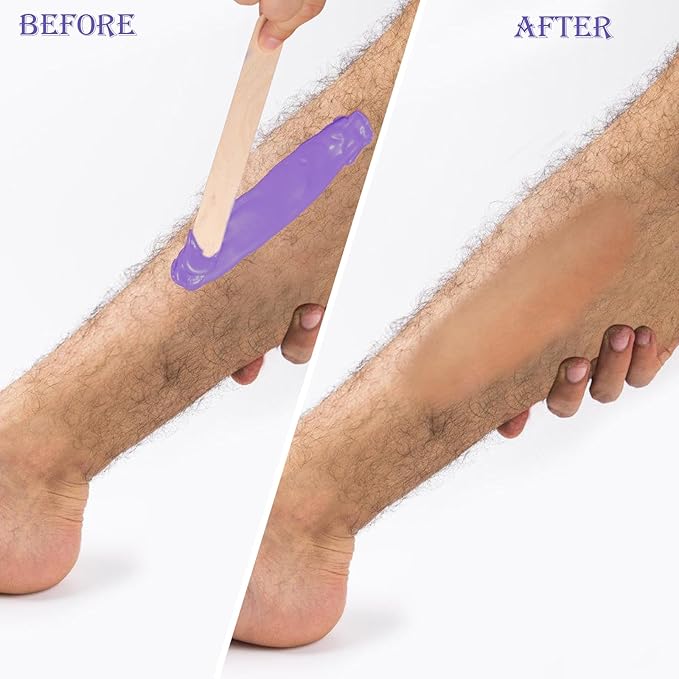 PURPLESKY 80oz Hard Wax Beads Bulk - Hair Removal Waxing for Body Face Back Underarm Leg - At Home Salon - SPA Choice - Quick Coarse Remove - Long Lasting-Velvo Beauty
